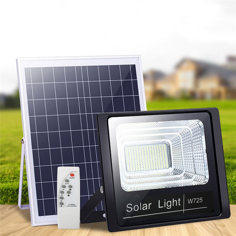 Proiector Solar Jortan 1200W, Lampa Incarcare Solara +Panou Solar