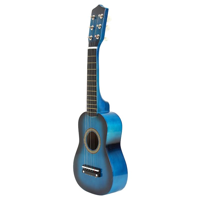 Chitara pentru copii Clasica din Lemn lacuit 65cm ,albastru