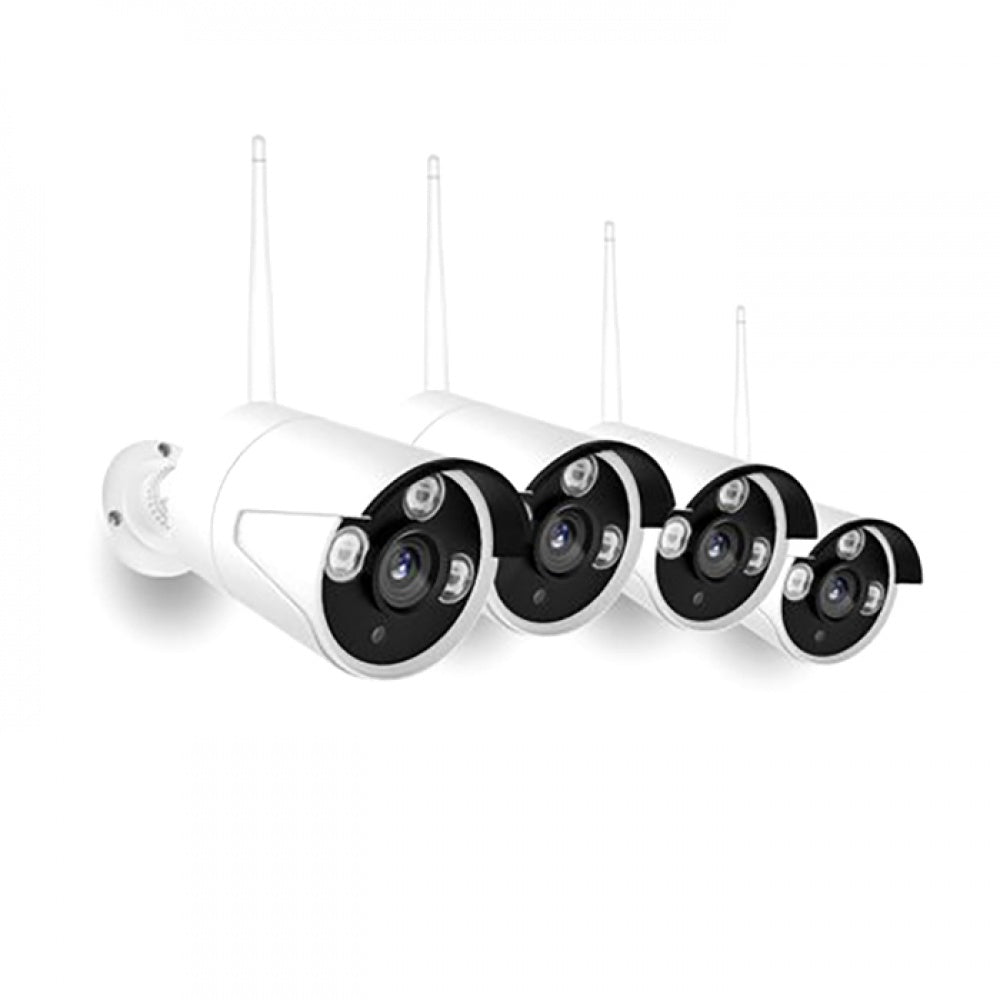 Sistem de supraveghere CCTV Wireless, 4 camere, HDMI, Infrarosu, Vizualizare pe Telefon
