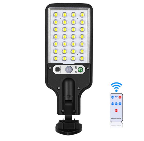Lampa solara cu telecomanda, 28 LED, senzor de miscare, JY-616-1