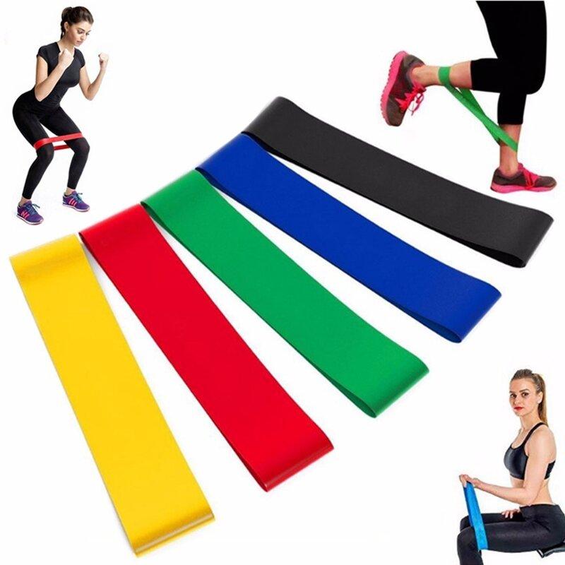 Set 5 benzi elastice de rezistenta pentru fitness, yoga, antrenamente